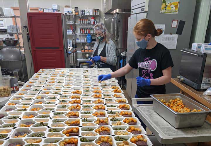 Meals on Wheels Greeley meals being prepared